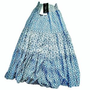 NWT Velvet Heart Maxi Floral Skirt Lined Boho Style Coastal Tomato Girl Summer